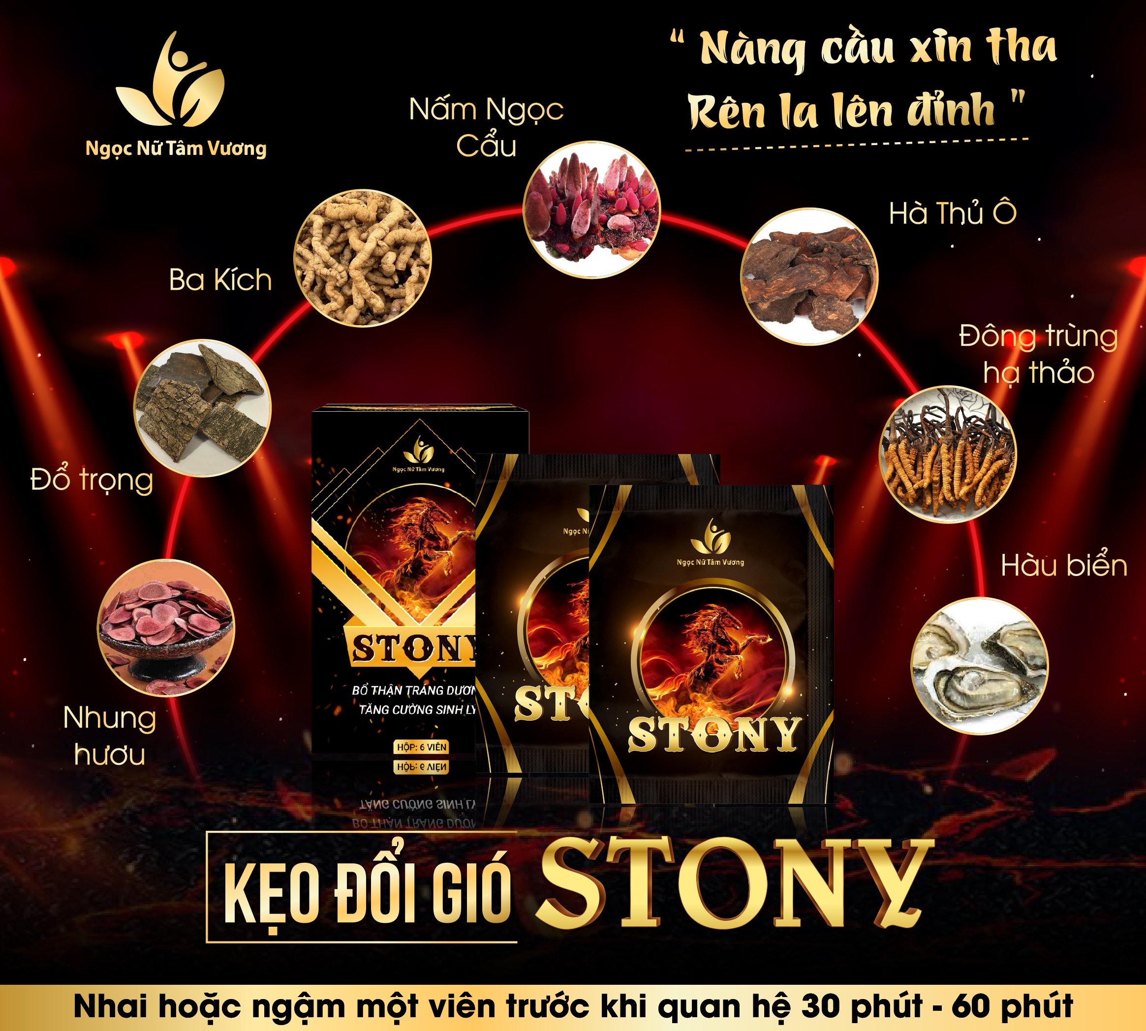 Kẹo Đổi Gió Stony - Kẹo Stony loại 6 viên Kẹo Tình Yêu